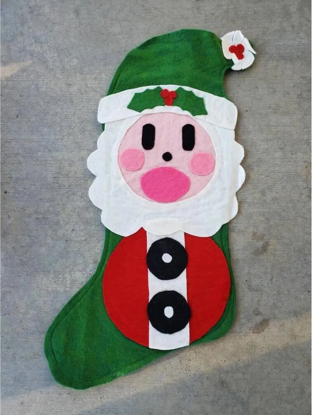 Old Family Christmas Stocking set of 4 Felt Holiday gift, Vintage Christmas